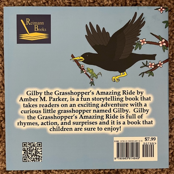 Gilby the Grasshopper's Amazing Ride by Amber M. Parker. Children’s Book. - Picture 2 of 2
